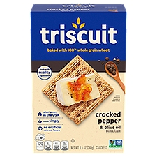 Triscuit Cracked Pepper & Olive Oil, Crackers, 8.5 Ounce