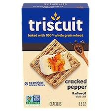 Triscuit Cracked Pepper & Olive Oil Whole Grain Wheat Crackers, 8.5 oz, 8.5 Ounce