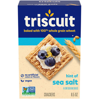 Triscuit Hint of Sea Salt Whole Grain Vegan Crackers, 8.5 oz The