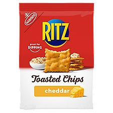 Ritz Toasted Chips Cheddar, Crackers, 8.1 Ounce