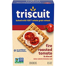 Triscuit Fire Roasted Tomato & Olive Oil Whole Grain Wheat Crackers, 8.5 Oz, 8.5 Ounce