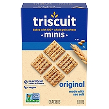 Triscuit Minis Original Whole Grain Vegan Crackers, 8 oz, 8 Ounce