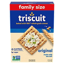 Triscuit Original Whole Grain Vegan Crackers, Family Size, 12.5 oz
