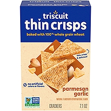 Triscuit Thin Crisps Parmesan Garlic Whole Grain Wheat Crackers, 7.1 oz, 7.1 Ounce