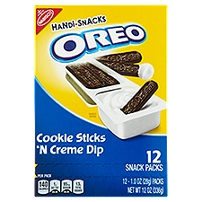 Nabisco Oreo Handi-Snacks Cookie Sticks 'n Creme Dip, 1.0 oz, 12 count