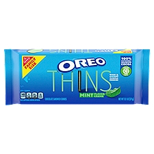 OREO Thins Mint Creme Chocolate Sandwich Cookies, Family Size, 13.1 oz, 13.1 Ounce