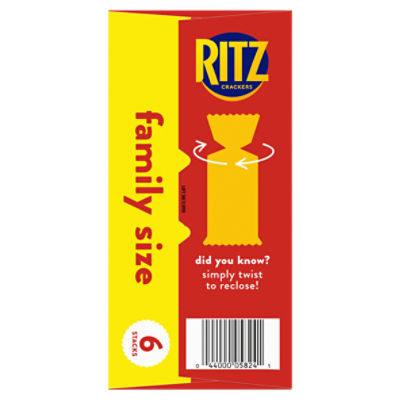 Nabisco Ritz The Original Crackers Family Size, 6 count, 1 lb 4.5 oz