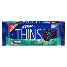 OREO Thins Mint Creme Chocolate Sandwich Cookies, Family Size, 11.78 oz, 11.78 Ounce