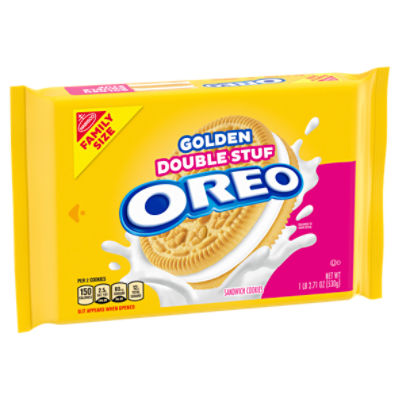 Nabisco Oreo Golden Double Stuf Sandwich Cookies Family Size, 1 lb 2.71 oz