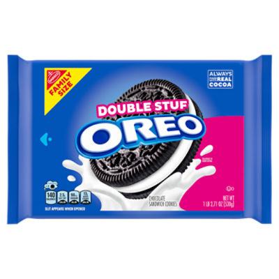 Nabisco Oreo Double Stuf Chocolate Sandwich Cookies Family Size, 1 lb 2.71 oz