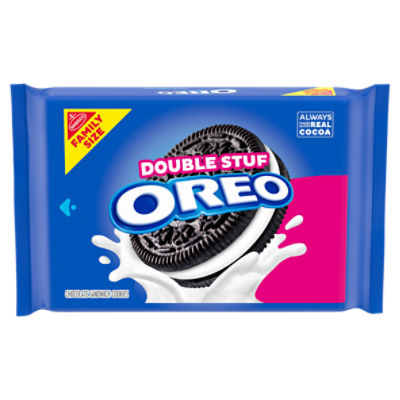 OREO Double Stuf Chocolate Sandwich Cookies Family Size, 18.71 Ounce