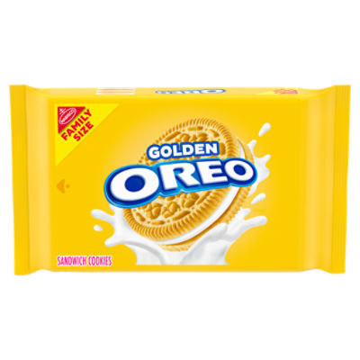 OREO Golden Sandwich Cookies Family Size, 18.12 Ounce