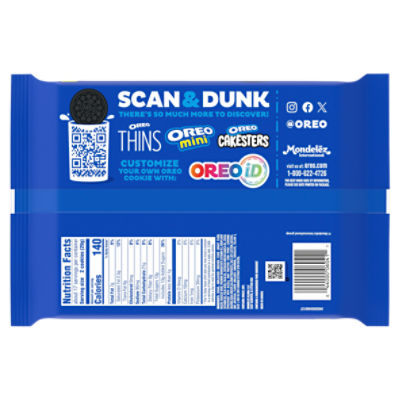 Nabisco Oreo Birthday Cake Flavor Creme Chocolate Sandwich Cookies Family Size, 1 lb 1 oz