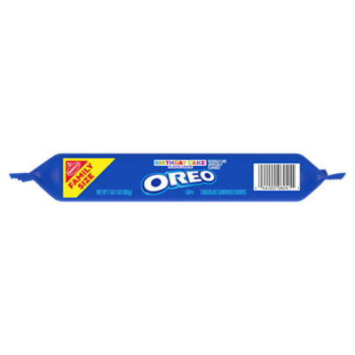Nabisco Oreo Birthday Cake Flavor Creme Chocolate Sandwich Cookies Family Size, 1 lb 1 oz