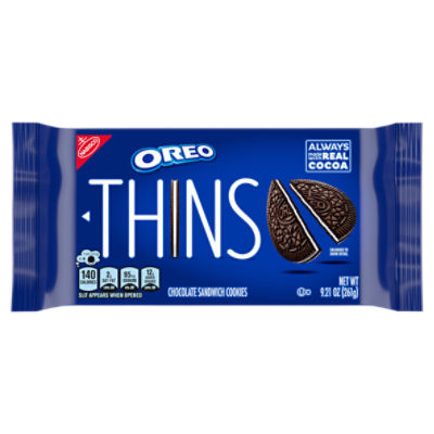 Oreo Thins Chocolate Sandwich Cookies, 9.21 oz