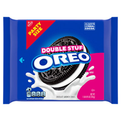 Oreo Double Stuf Chocolate Sandwich Cookies Party Size, 1 lb 8.95 oz