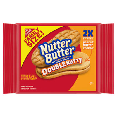 Nutter Butter Double Nutty Peanut Butter Sandwich Cookies Family Size