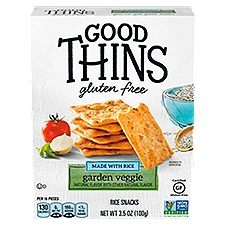 Good Thins Garden Veggie Rice Snacks Gluten Free, Crackers, 3.5 Ounce
