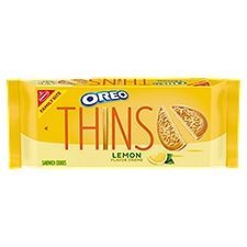OREO Thins Lemon Creme Sandwich Cookies, Family Size, 11.78 oz, 11.78 Ounce