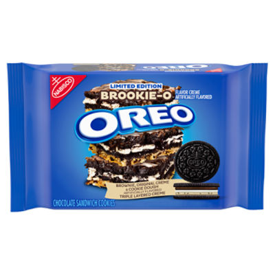 Oreo Brookie-O Chocolate Sandwich Cookies Limited Edition, 13.2 oz