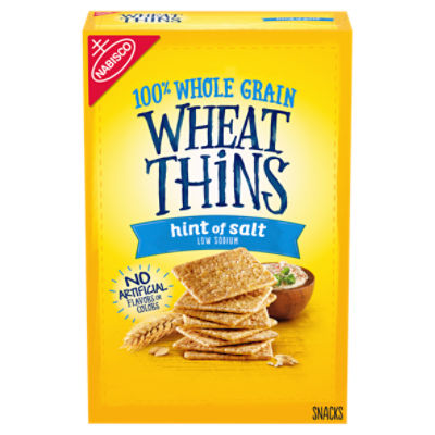 Wheat Thins Hint of Salt Low Sodium Whole Grain Wheat Crackers, 8.5 oz