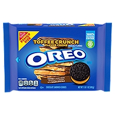 OREO Chocolate Sandwich Cookies, Toffee Crunch Creme With Sugar Crystals, 9.6 Ounce