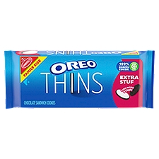 OREO Thins Extra Stuf Chocolate Sandwich Cookies, Family Size, 13.97 oz, 13.97 Each