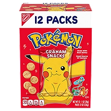 Nabisco Pokemon Graham Snacks, Cracker Snack Cookies, 12 Snack Packs