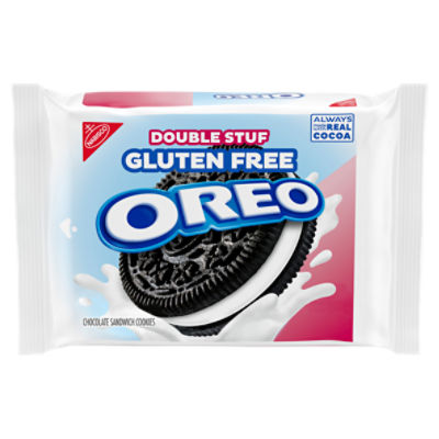 OREO Double Stuf Gluten Free Chocolate Sandwich Cookies, Gluten Free Cookies, 12.47 oz Packs, 12.47 Ounce