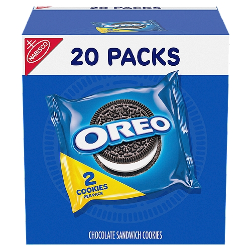 OREO Chocolate Sandwich Cookies, 20 Snack Packs (2 Cookies Per Pack)