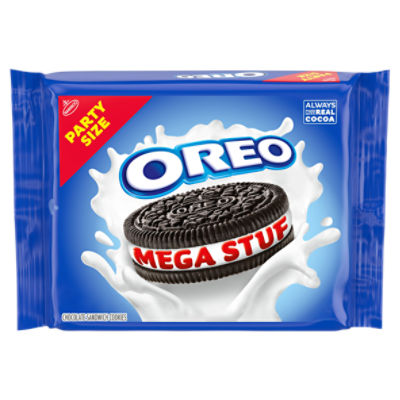 Nabisco Oreo Mega Stuf Chocolate Sandwich Cookies Party Size, 1 lb 9.35 oz