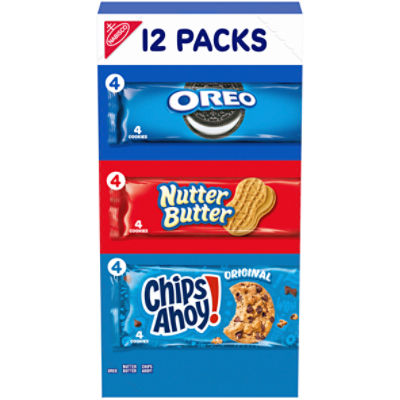 Nabisco Oreo/Nutter Butter/Chips Ahoy! Cookies, 12 count, 1 lb 4.16 oz