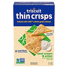 Triscuit Thin Crisps Sour Cream & Onion Whole Grain Wheat Crackers, 7.1 oz