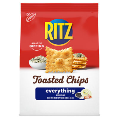 RITZ Toasted Chips Everything Crackers, 8.1 oz