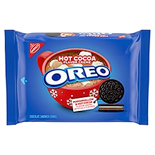 OREO Hot Cocoa Creme Chocolate Sandwich Cookies, Limited Edition, Holiday Cookies, 12.2 oz