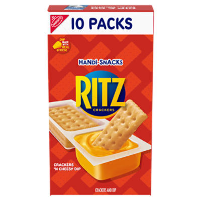 Handi-Snacks RITZ Crackers 'N Cheesy Dip Snack Packs, 10 Snack Packs