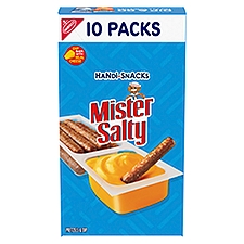 Handi-Snacks Mister Salty Pretzels 'N Cheesy Dip Snack Packs, 10 Snack Packs