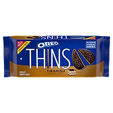 OREO Thins Tiramisu Creme Chocolate Sandwich Cookies, Family Size, 11.78 oz