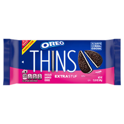 OREO Thins Extra Stuf Chocolate Sandwich Cookies Family Size - ShopRite