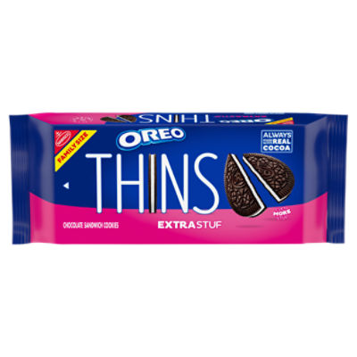 OREO Thins Extra Stuf Chocolate Sandwich Cookies Family Size