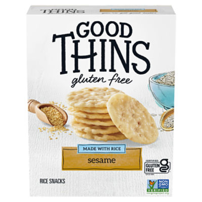 Good Thins Sesame Rice Snacks Gluten Free Crackers, 3.5 oz