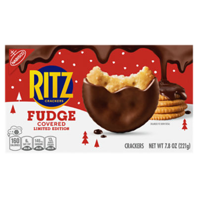 RITZ Fudge Covered Holiday Crackers, Limited Edition, 7.8 oz