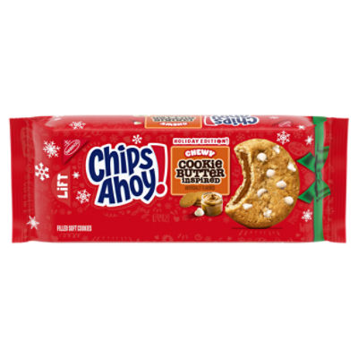 Nabisco Chips Ahoy! Chewy Cookie Butter-Inspired Filled Soft Cookies Holiday Edition!, 9.9 oz, 9.9 Ounce