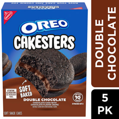 Oreo Cakesters Double Chocolate Soft Snack Cakes, 2.02 oz, 5 count