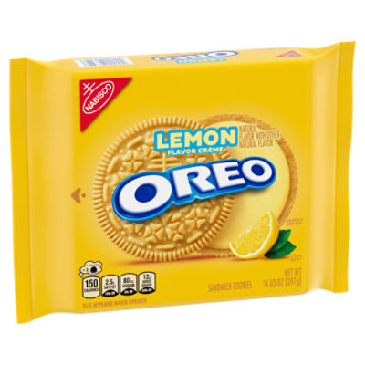 Nabisco Oreo Lemon Flavor Creme Sandwich Cookies, 14.03 oz - The