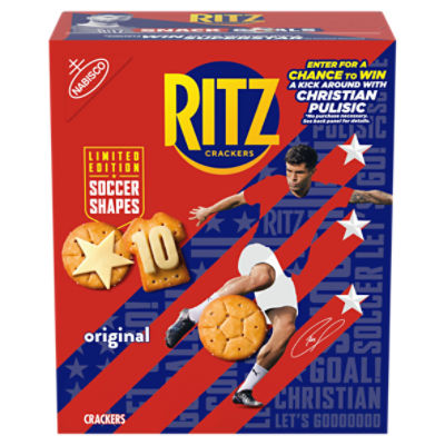 Nabisco Ritz Original Soccer Shapes Crackers Limited Edition, 12.3 oz, 12.3 Ounce