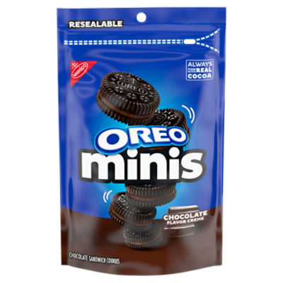 Nabisco Oreo Minis Chocolate Flavor Creme Chocolate Sandwich Cookies, 8 oz