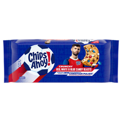 Nabisco Chips Ahoy! Crunchy Red, White & Blue Candy Blasts Cookies, 9.5 oz