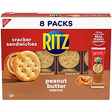 RITZ Peanut Butter Sandwich Crackers, 8 - 1.38 oz Snack Packs