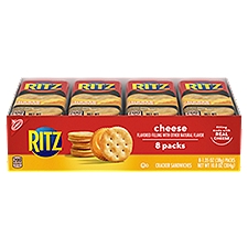 RITZ Cheese Sandwich Crackers, 8 - 1.35 oz Packs, 10.8 Ounce